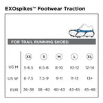 Kahtoola EXOspikes Crampons - True Cross-Terrain Footwear Traction, Perfect for Trail Runners and Hikers